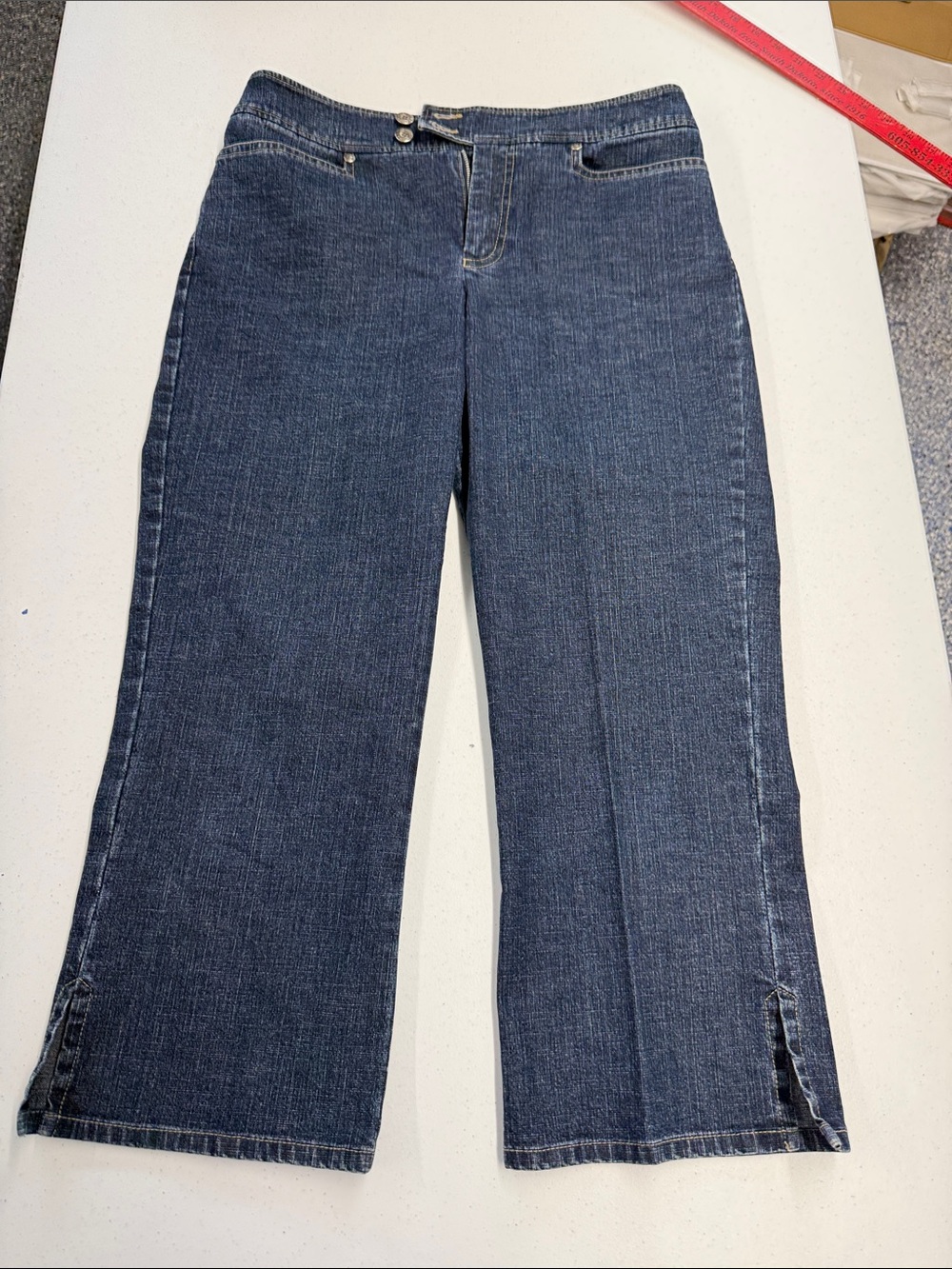 Tribal Wide Leg Dark Blue Denim Jeans